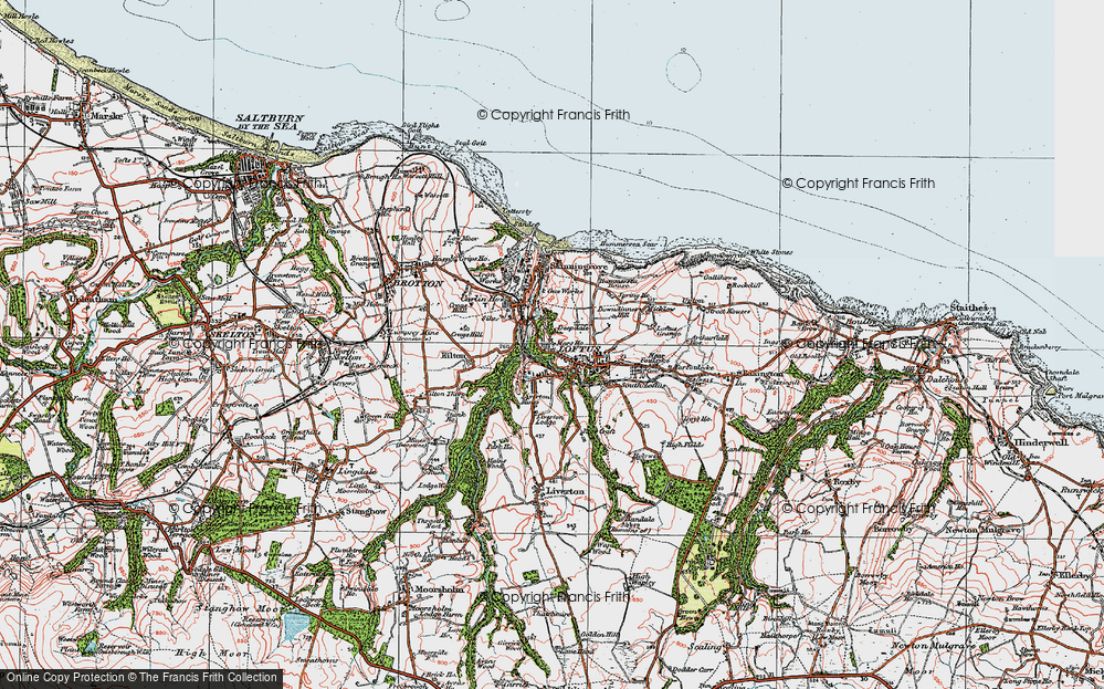 Historic Ordnance Survey Map Of Loftus, 1925 - Francis Frith