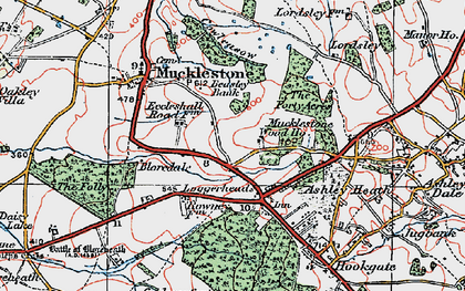 Old map of Loggerheads in 1921
