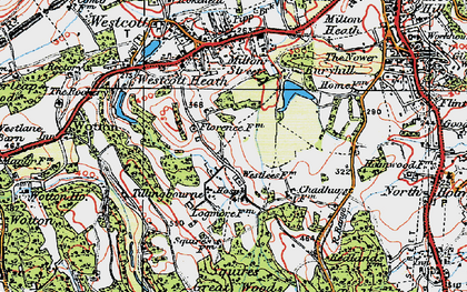 Old map of Bury Hill Ho in 1920