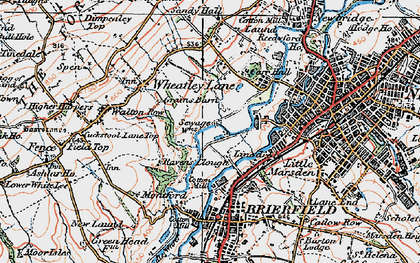Old map of Laund in 1924