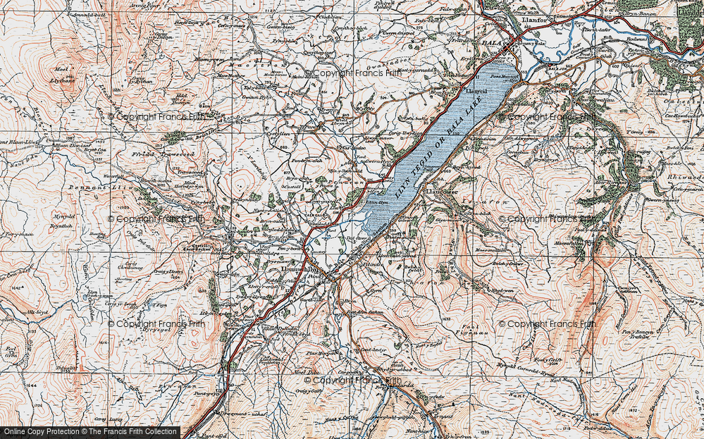 Old Map of Historic Map covering Pentre-piod in 1921