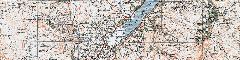 Old map of Lôn in 1921