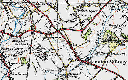 Old map of London Colney in 1920