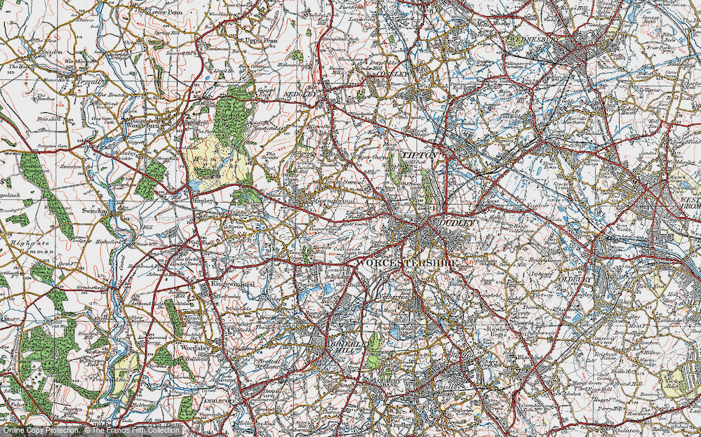 Old Map of London Fields, 1921 in 1921