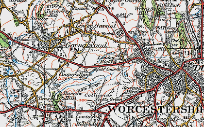 Old map of London Fields in 1921