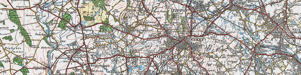 Old map of London Fields in 1921