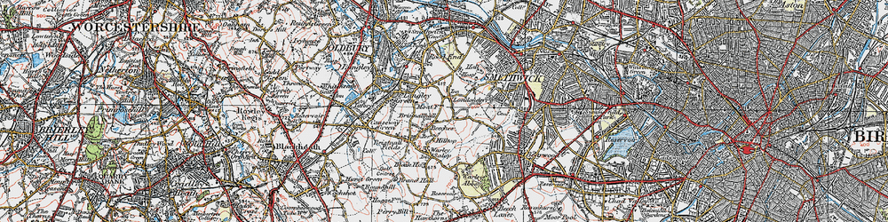 Old map of Londonderry in 1921