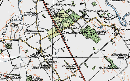 Old map of Londonderry in 1925
