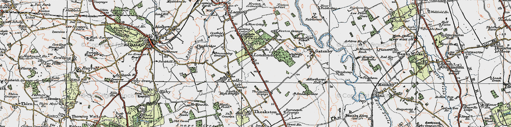 Old map of Londonderry in 1925