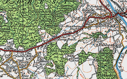Old map of Beaucastle in 1921