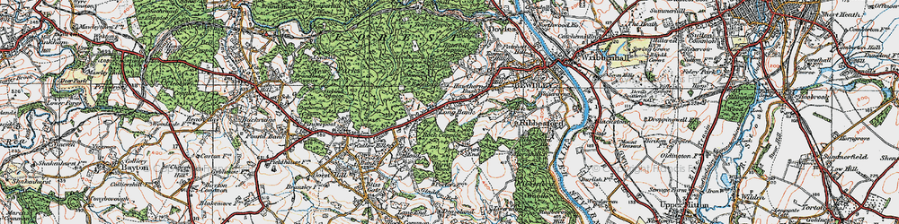 Old map of Long Bank in 1921