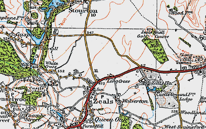 Old map of Long Cross in 1919