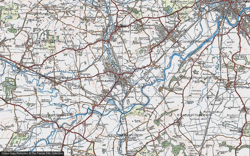 Old Map of Long Eaton, 1921 in 1921
