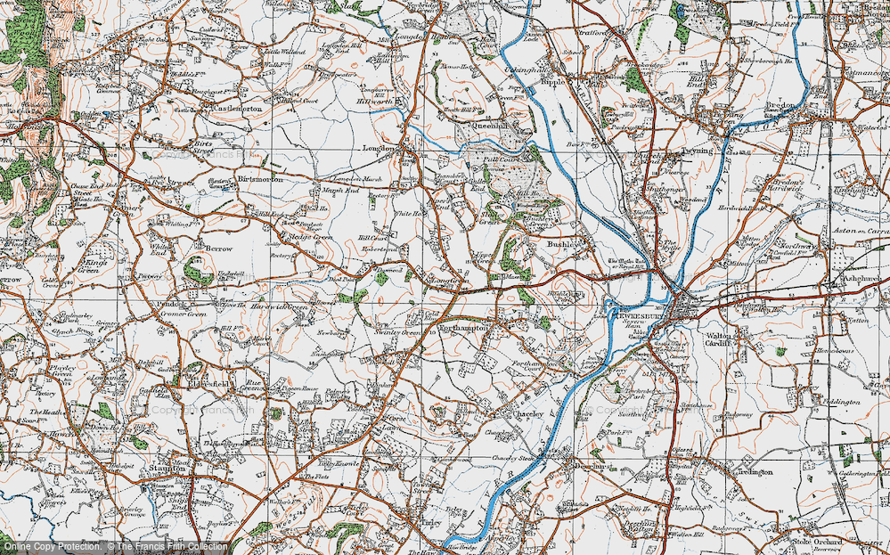 Old Map of Long Green, 1919 in 1919