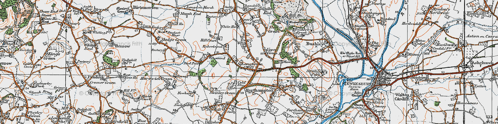 Old map of Long Green in 1919