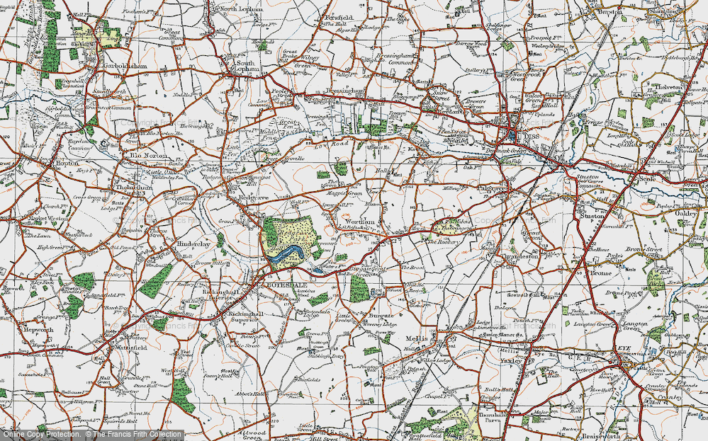 Old Map of Long Green, 1920 in 1920