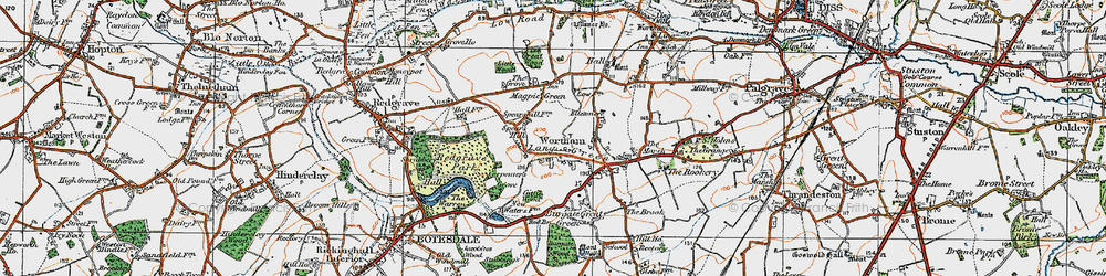 Old map of Long Green in 1920