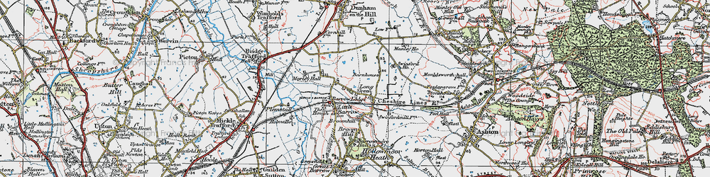 Old map of Long Green in 1924
