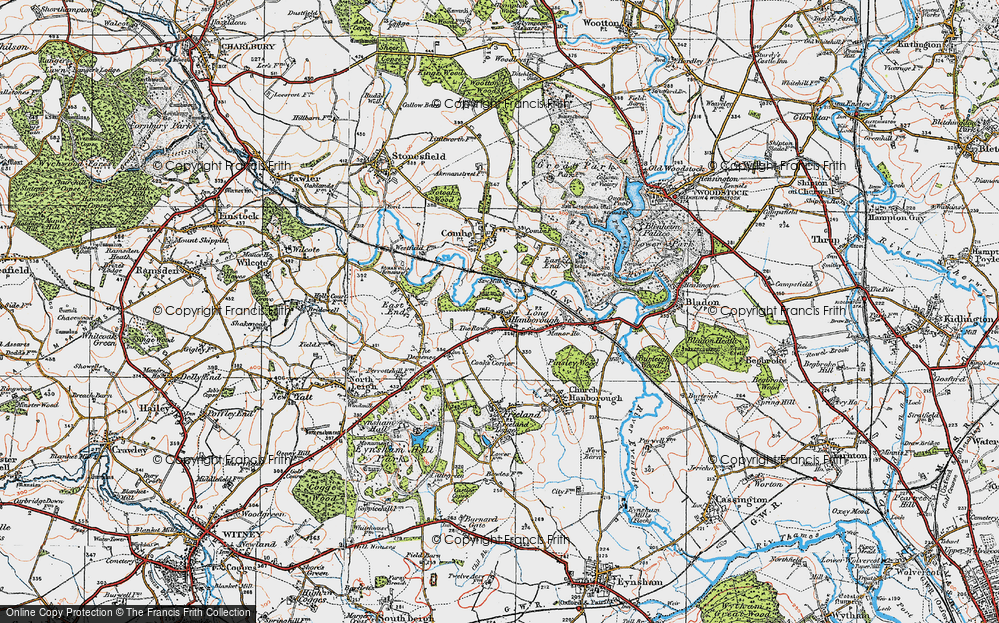 Historic Ordnance Survey Map of Long Hanborough, 1919