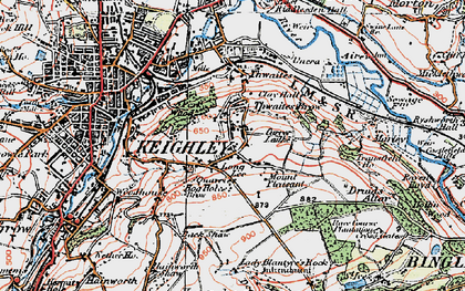 Old map of Long Lee in 1925