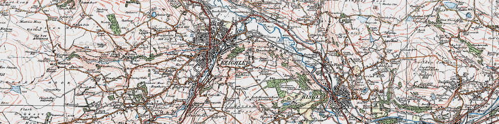Old map of Long Lee in 1925