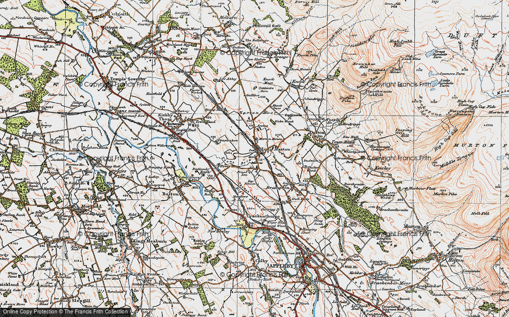 Old Map of Long Marton, 1925 in 1925