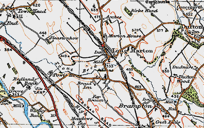 Old map of Long Marton in 1925