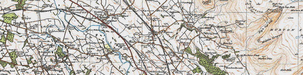 Old map of Long Marton in 1925