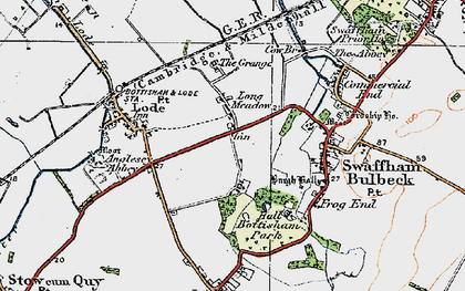 Old map of Long Meadow in 1920