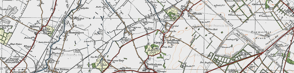 Old map of Long Meadow in 1920