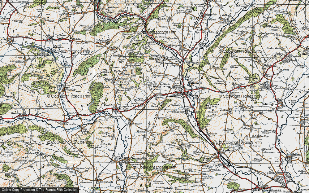 Old Map of Historic Map covering Brooches, The in 1920