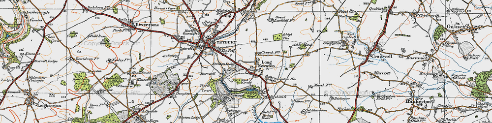 Old map of Addy's Firs in 1919