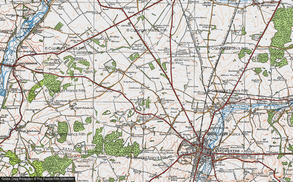 Old Map of Long Park, 1919 in 1919