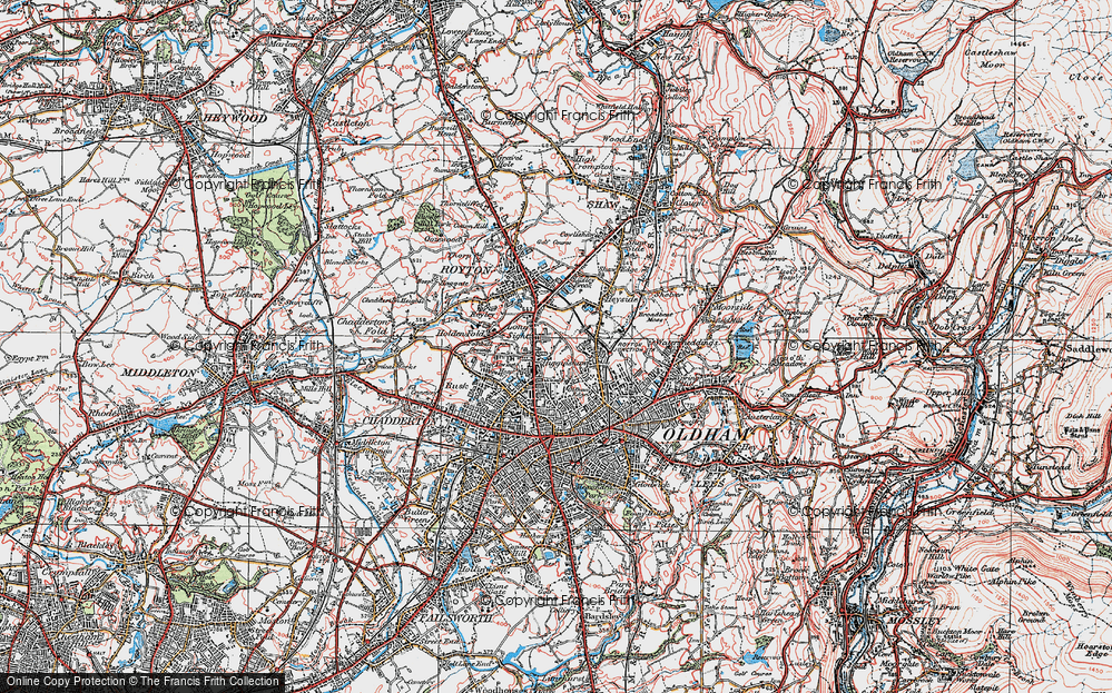 Old Map of Long Sight, 1924 in 1924