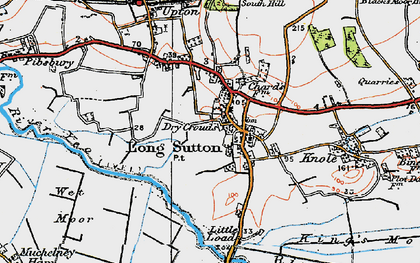Old map of Long Sutton in 1919