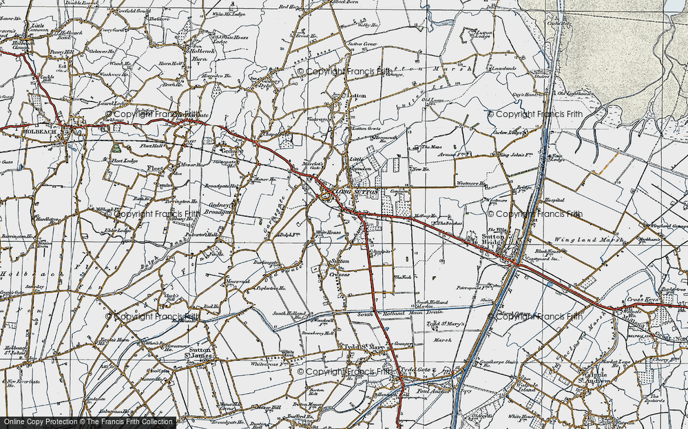 Old Map of Long Sutton, 1922 in 1922