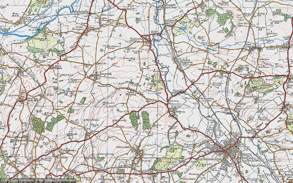 Old Map of Long Whatton, 1921 in 1921