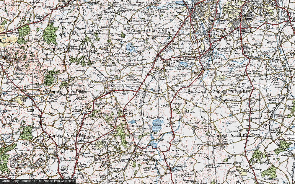 Old Map of Longbridge, 1921 in 1921