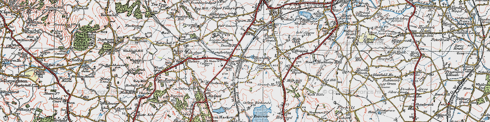 Old map of Longbridge in 1921