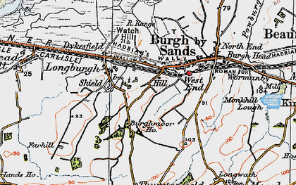 Old map of Longburgh in 1925
