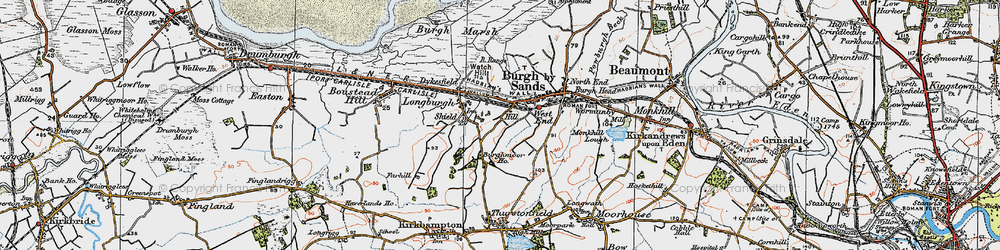 Old map of Longburgh in 1925