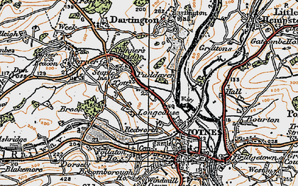 Old map of Longcause in 1919
