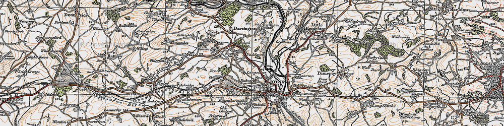 Old map of Longcause in 1919