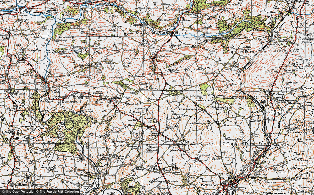 Old Map of Longcross, 1919 in 1919