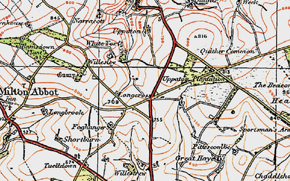 Old map of Longcross in 1919