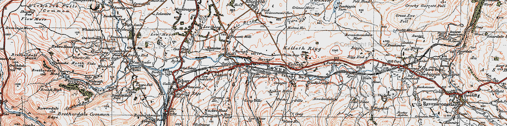 Old map of Longdale in 1925