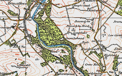 Old map of Baron Wood in 1925