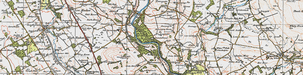 Old map of Baron Wood in 1925