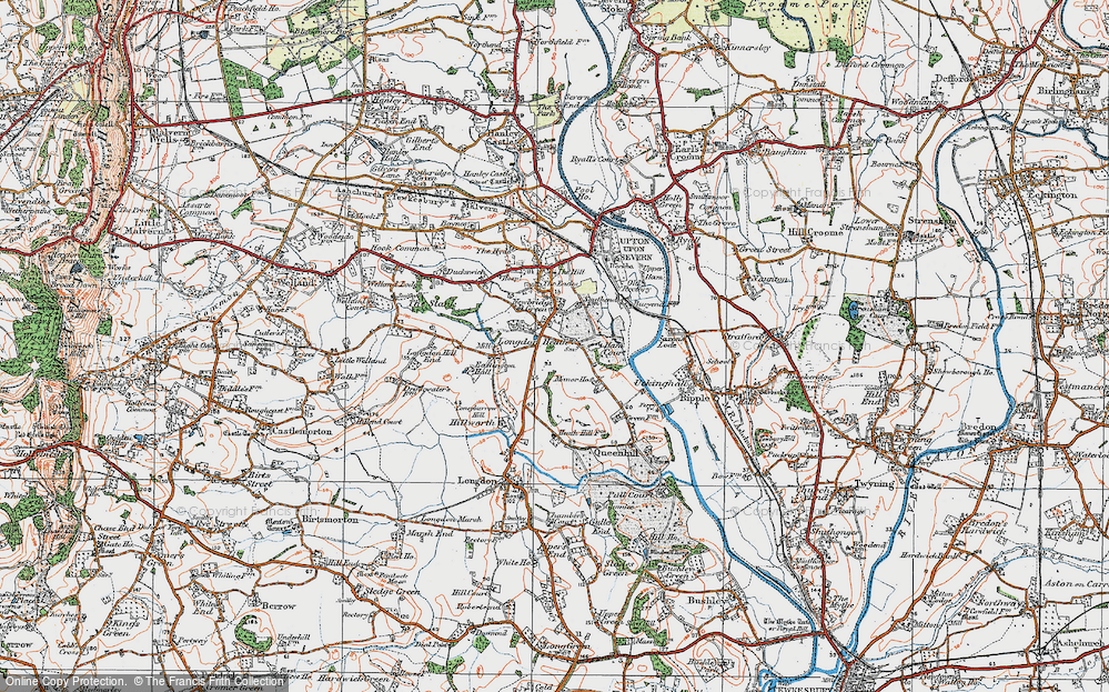 Old Map of Longdon Heath, 1920 in 1920