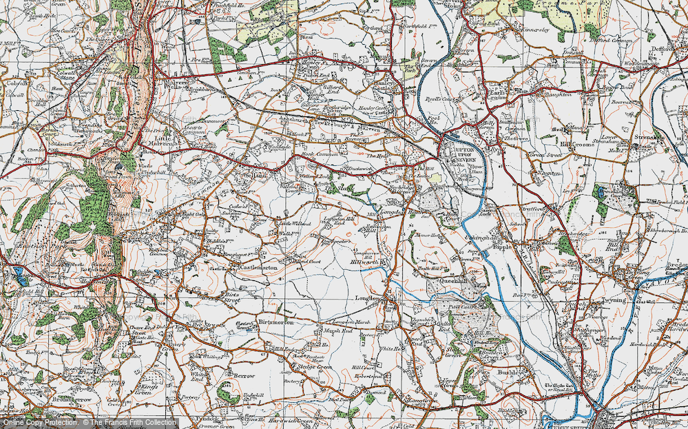 Old Map of Longdon Hill End, 1920 in 1920